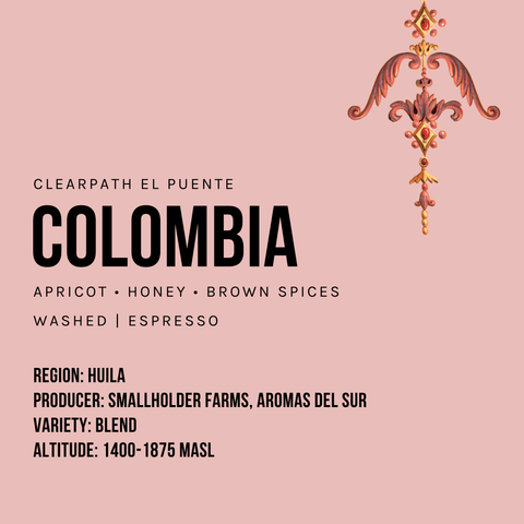 Colombia El Puente Washed Espresso