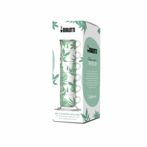 Bialetti set of 6 Primavera espresso cups Green
