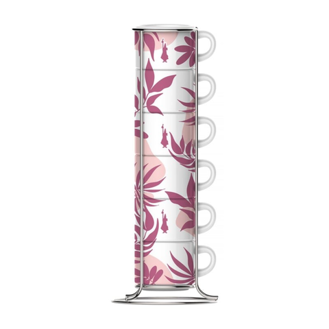 Bialetti set of 6 Primavera espresso cups Pink