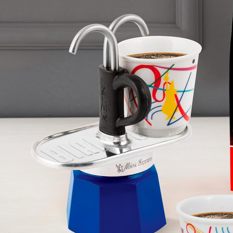 Bialetti Mini Express Kandinsky Moka Set Coffee Maker 2Cup