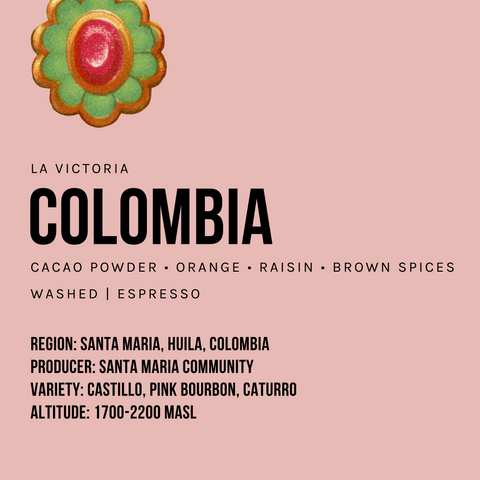 Colombia Huila Santa Maria Community La Victoria Fully Washed Espresso