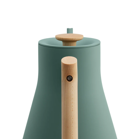 Fellow Stagg EKG - Electric Pour-Over Kettle - Smoke Green with maple handle