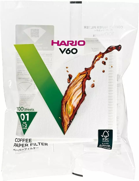 V60-01 ფილტრები 100ც | Hario Filters V60-01 100 ც