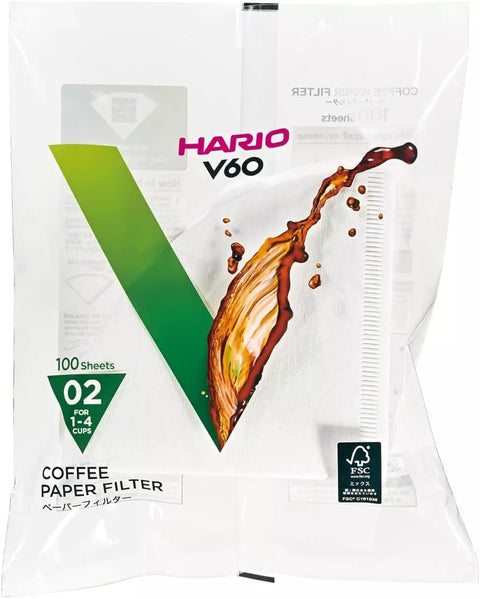 V60-02 ფილტრები 100 ც | Hario Filters V60-02 100 pcs