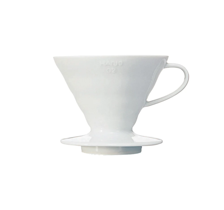 Hario V60 Ceramic Coffee Dripper Size 02 White