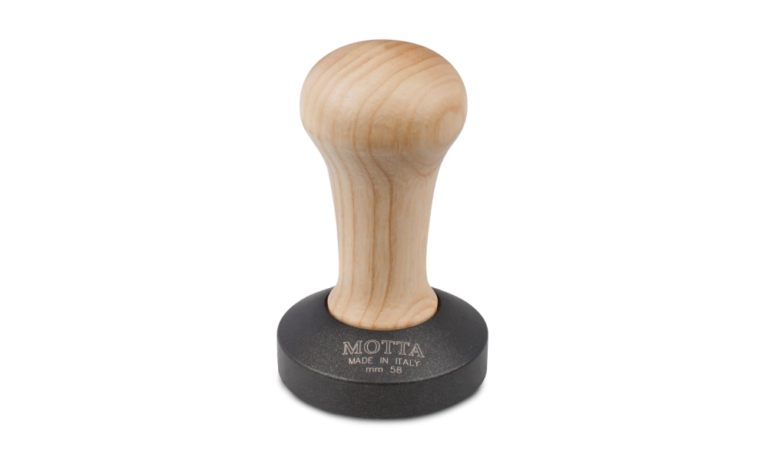 Motta 58mm Wood Coffee Tamper With Nonstick Black Base