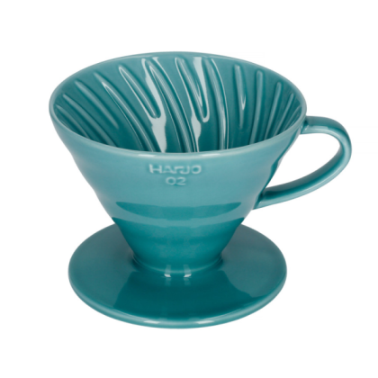 Hario V60 Ceramic Coffee Dripper Size 02, Turquoise Green
